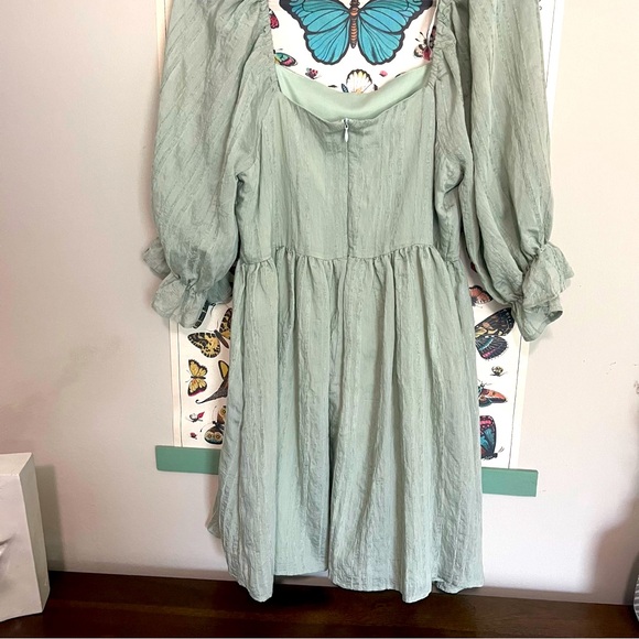Time After Time Sage Dress with Square Neck by the brand Red Dress in Size Small - Picture 6 of 6
